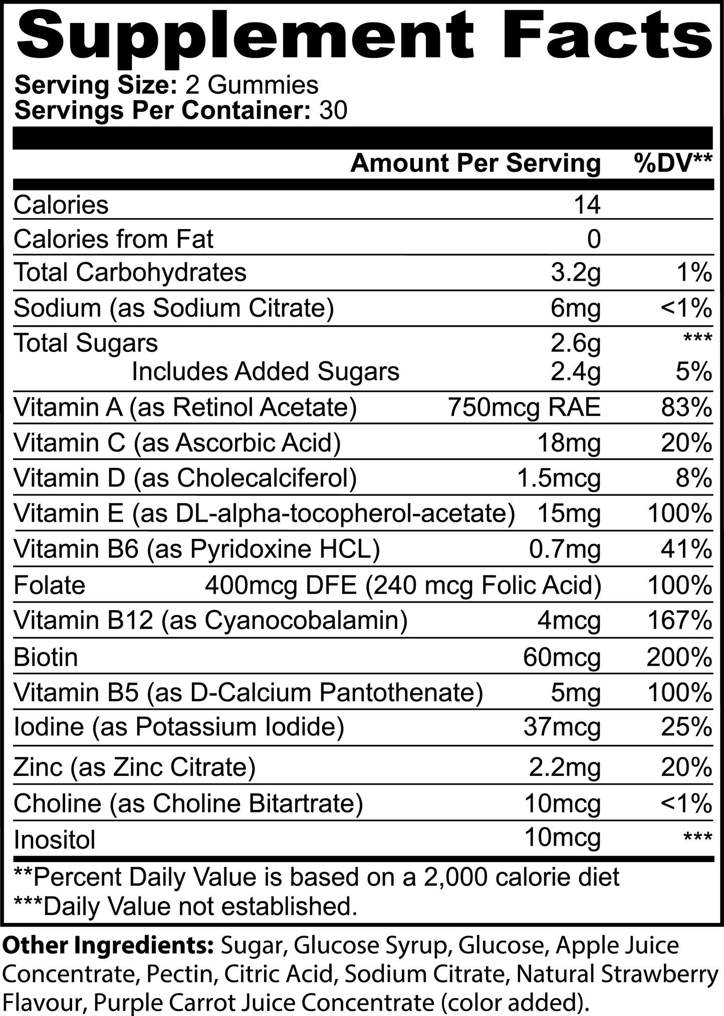 Multivitamin Gummy Bears (Adult)